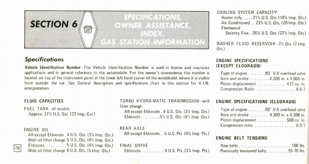 1973 Cadillac Owners Manual Page 71